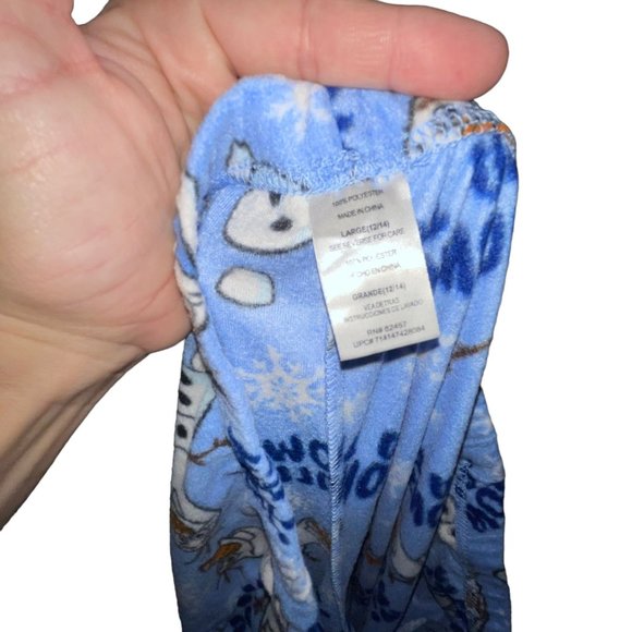 Briefly Stated Disney Frozen Movie Womens Pajamas L Fleece Christmas Holiday - Picture 9 of 10